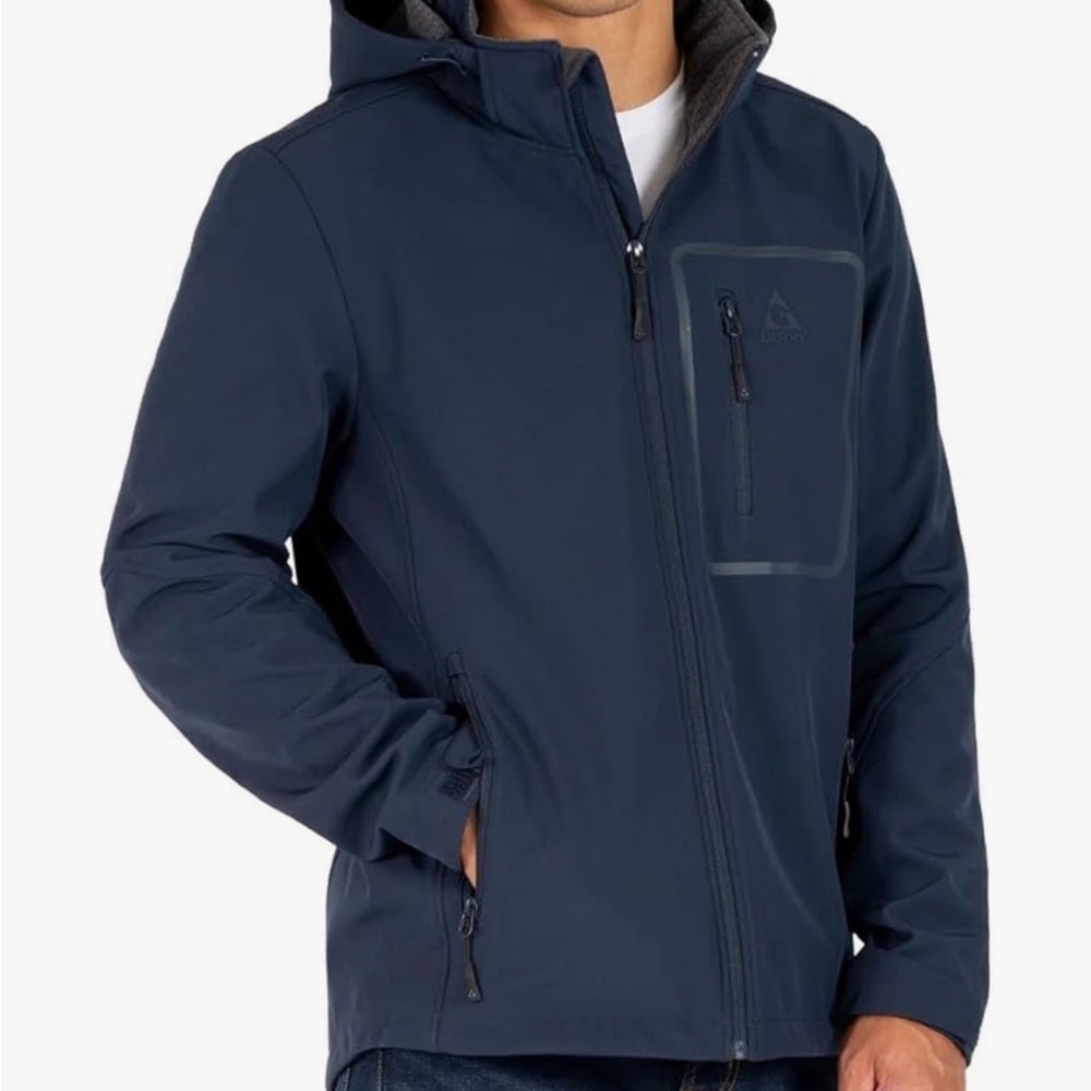 Gerry Men’s Hooded Softshell Jacket – Water & Wind Resistant Outdoor Coat